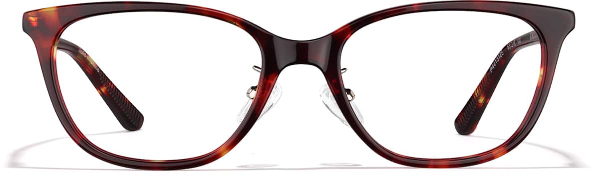 Front view of Rectangle Glasses P4413125 in Tortoiseshell