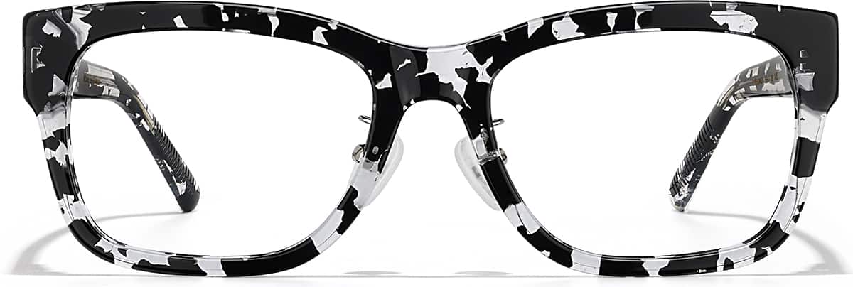 Front view of Square Glasses P4413831 in Black