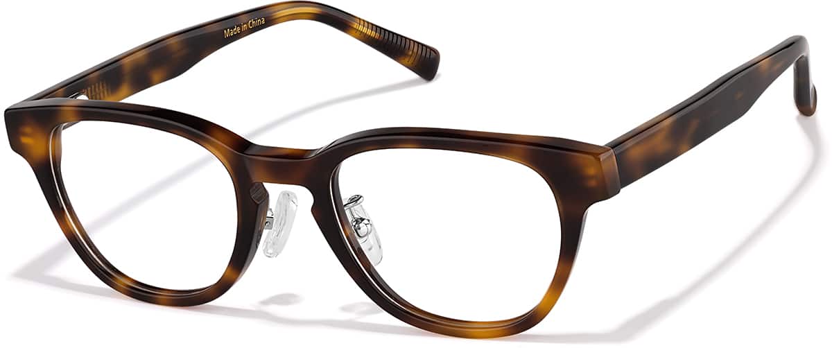 Angle view of Round Glasses P4415325 in Tortoiseshell