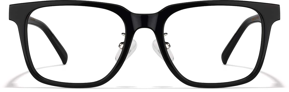 Front view of Square Glasses P4419621 in Black
