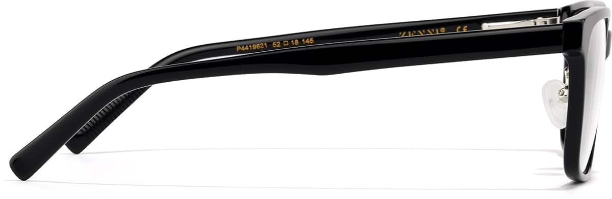 Side view of Square Glasses P4419621 in Black
