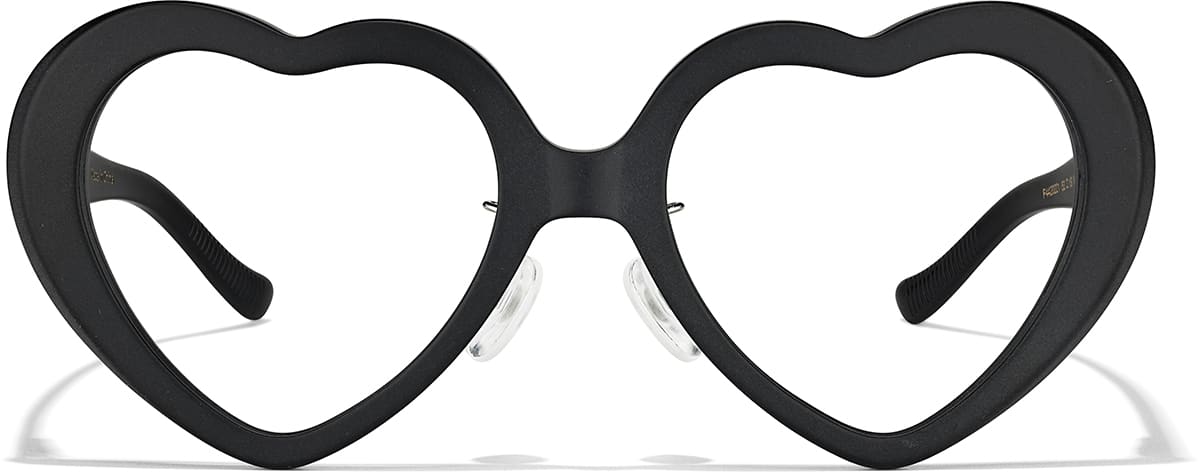 Front view of Heart Glasses P4420221 in Black