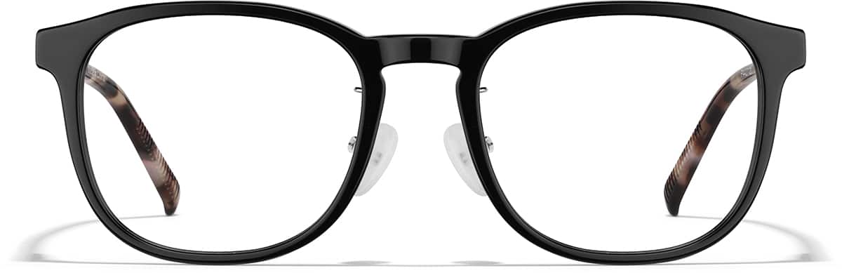 Front view of Square Glasses P4427121 in Black and Tortoiseshell