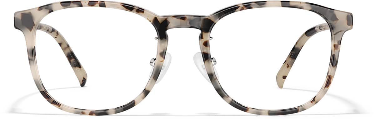 Front view of Square Glasses P4427135 in Crème