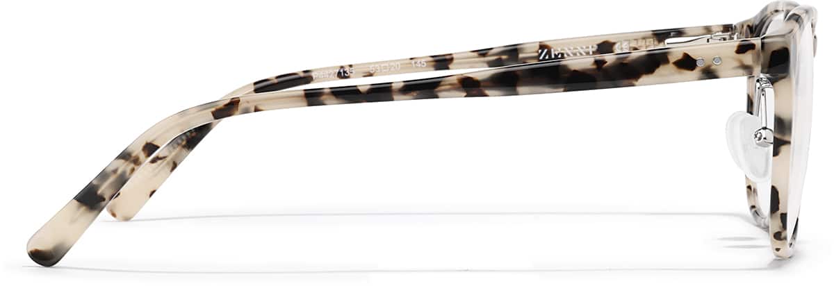 Side view of Square Glasses P4427135 in Crème