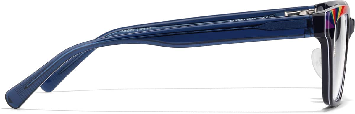 Side view of Square Glasses P4439916 in Rainbow