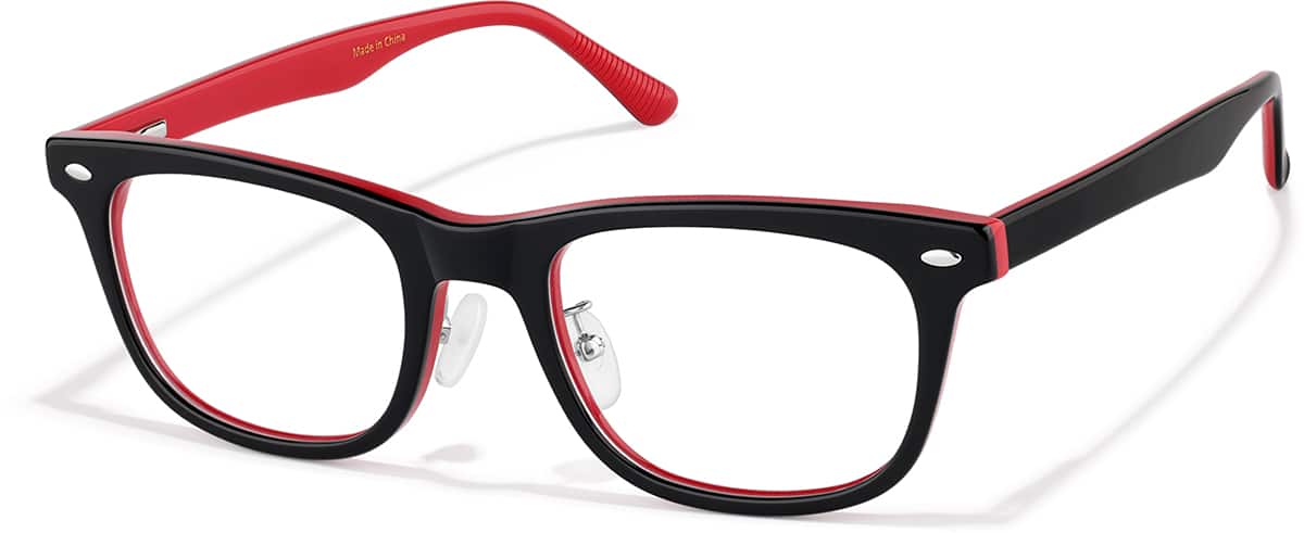 Angle view of Parquet Pride P4443921 in Negro y rojo