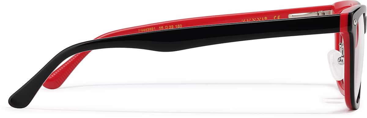 Side view of Parquet Pride P4443921 in Negro y rojo
