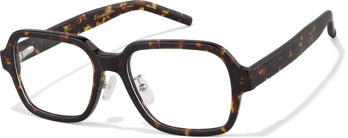 Angle view of Square Glasses P4444325 in Tortoiseshell