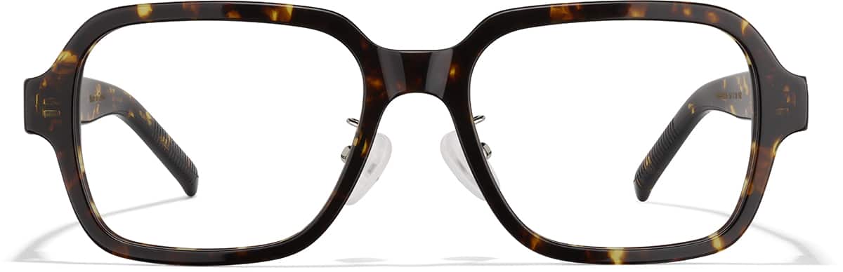 Front view of Square Glasses P4444325 in Tortoiseshell