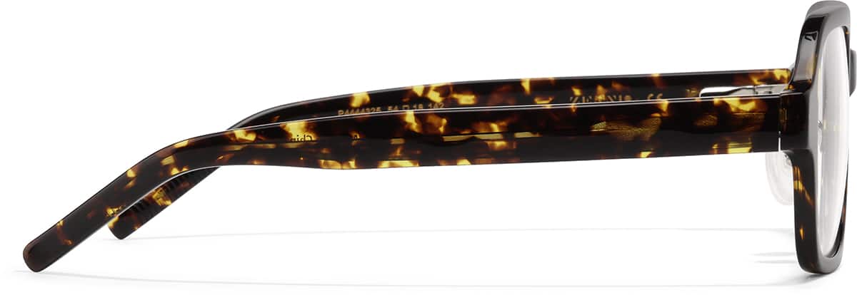 Side view of Square Glasses P4444325 in Tortoiseshell