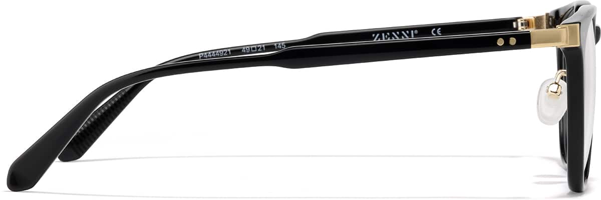 Side view of Round Glasses P4444921 in Black