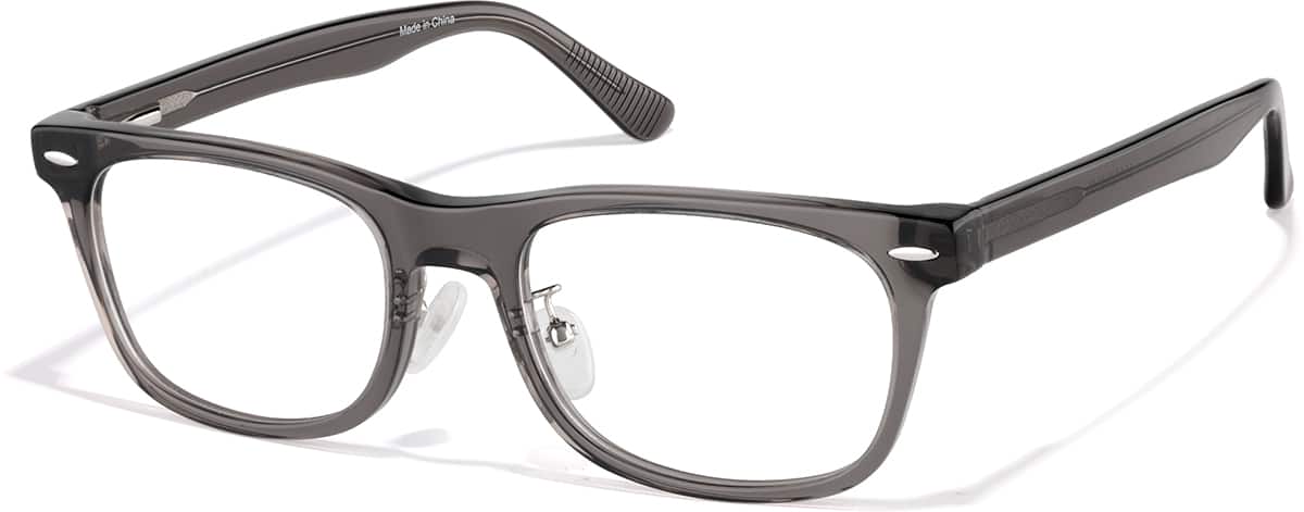 Angle view of Square Glasses P4447212 in Gray