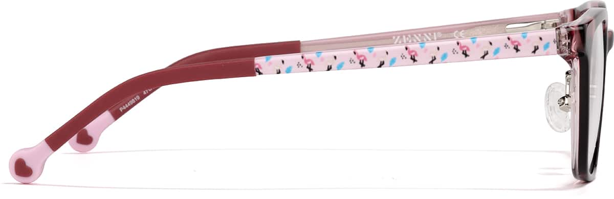 Side view of Square Glasses P4449819 in Pink Tortoiseshell