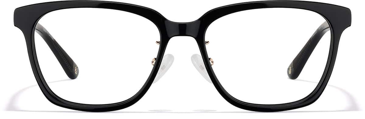 Front view of Square Glasses P4450221 in Black