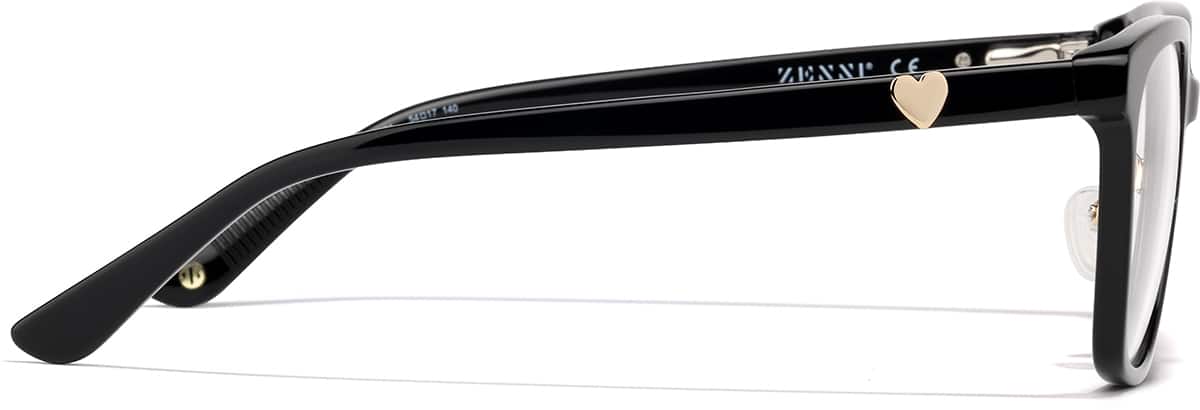 Side view of Square Glasses P4450221 in Black