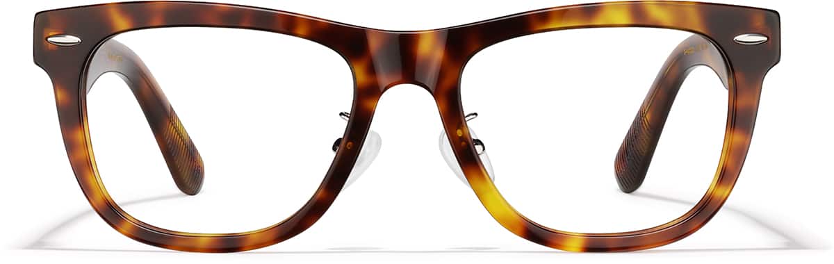 Front view of Lentes cuadrados P445525 in Carey