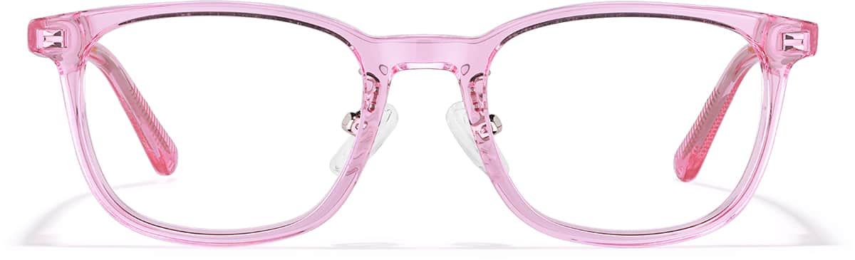 Front view of Square Glasses P4456919 in Pink