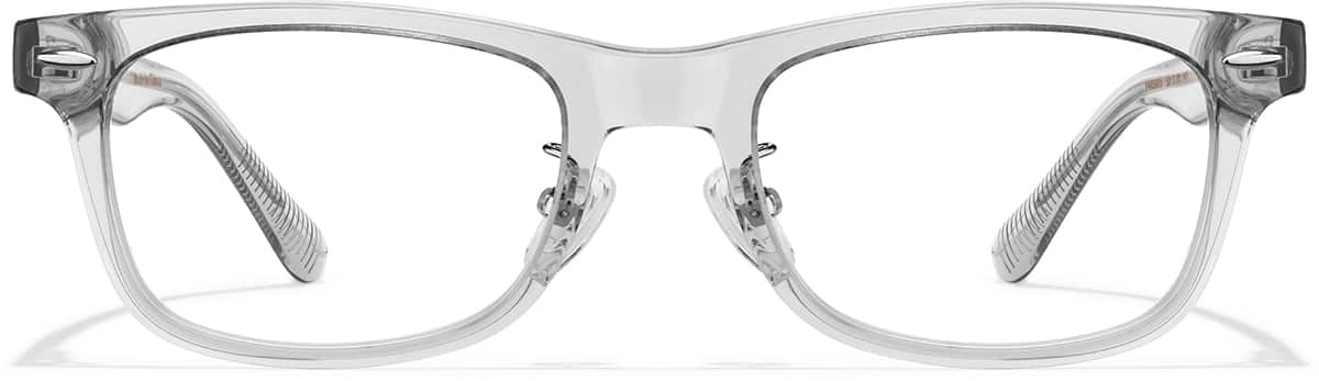Front view of Lentes rectangulares de acetato P445923 in Blanco