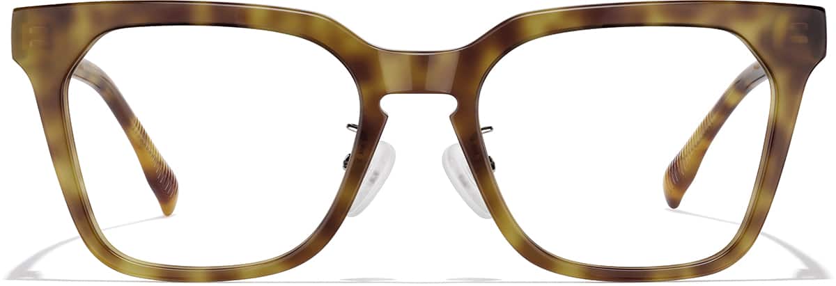 Front view of Square Glasses P4460135 in Tortoiseshell
