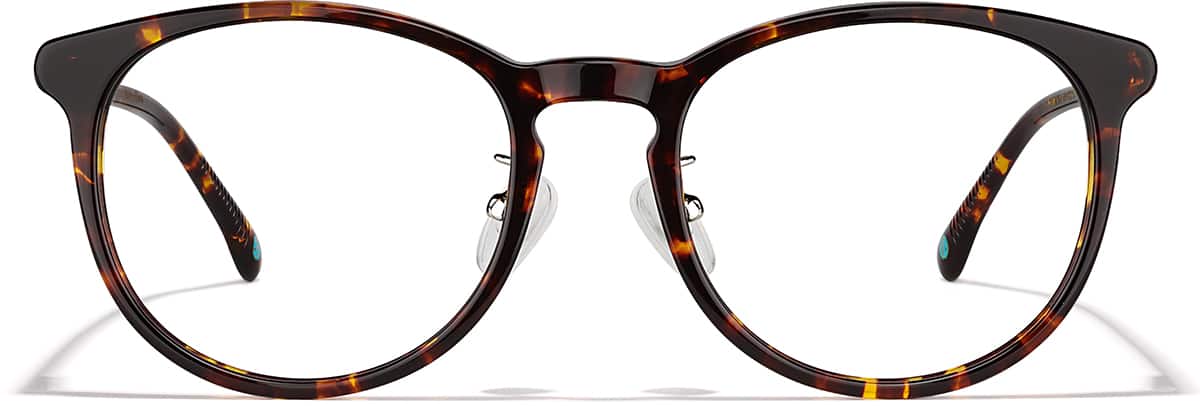 Front view of Round Glasses P4469135 in Tortoiseshell