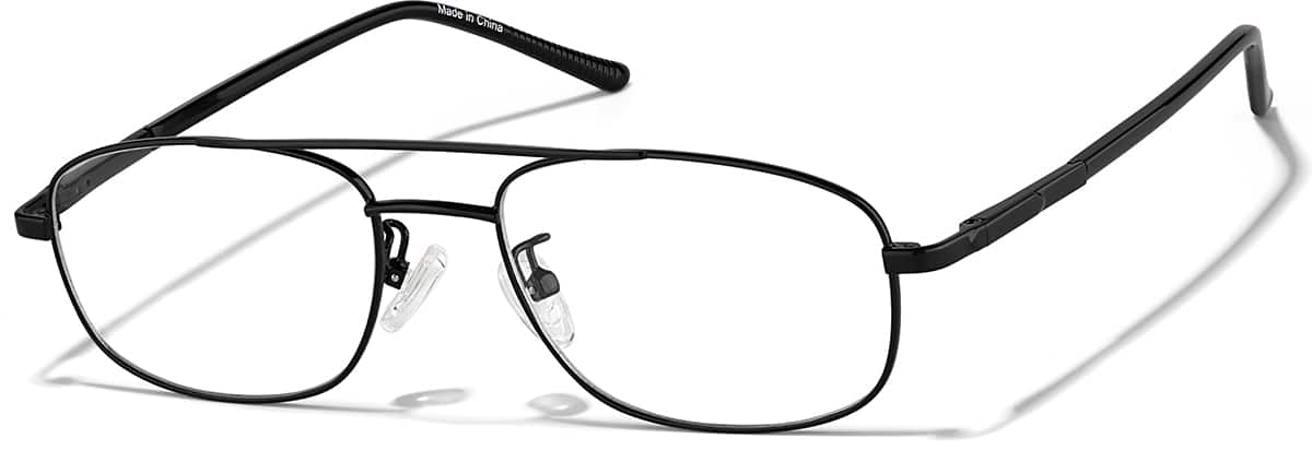 Angle view of Aviator Glasses P451321 in Black