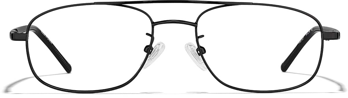 Front view of Aviator Glasses P451321 in Black