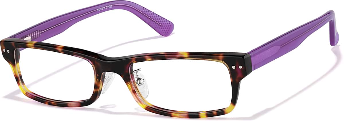 Angle view of Rectangle Glasses P634035 in Tortoiseshell