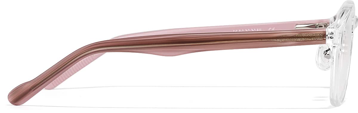 Side view of Round Glasses P663723 in Clear