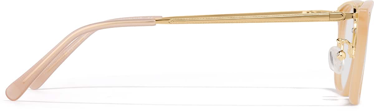 Side view of Square Glasses P7811115 in Cream