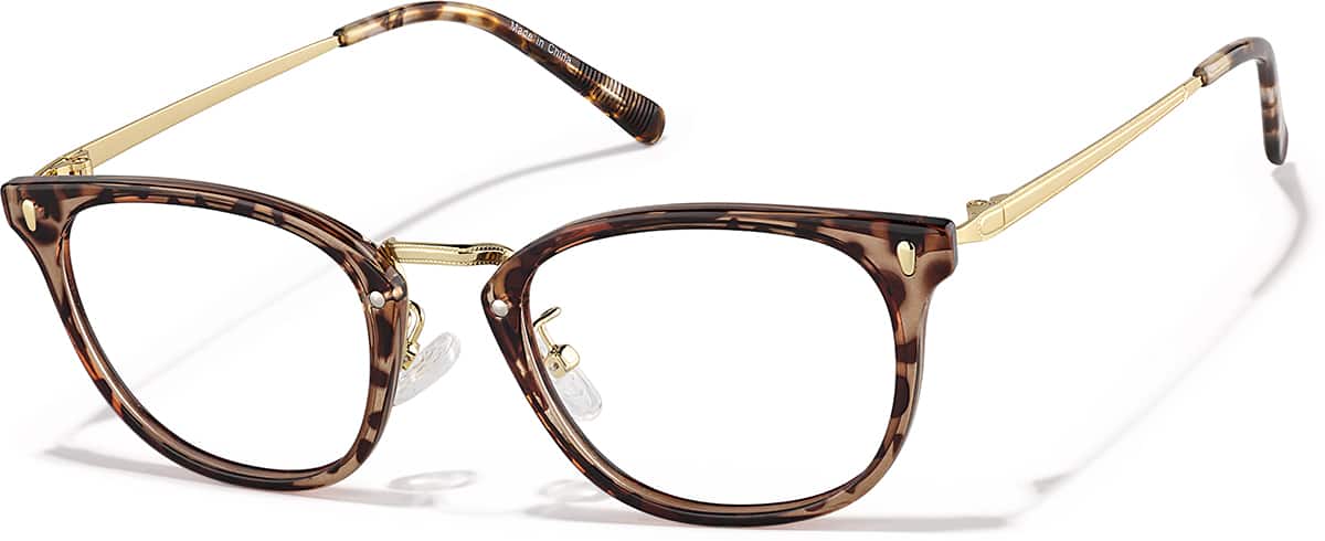 Angle view of Square Glasses P7811125 in Tortoiseshell
