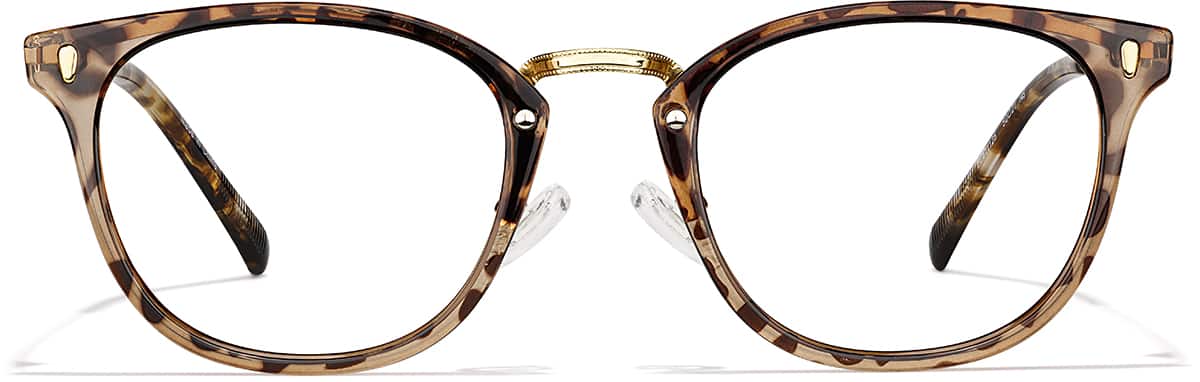 Front view of Square Glasses P7811125 in Tortoiseshell