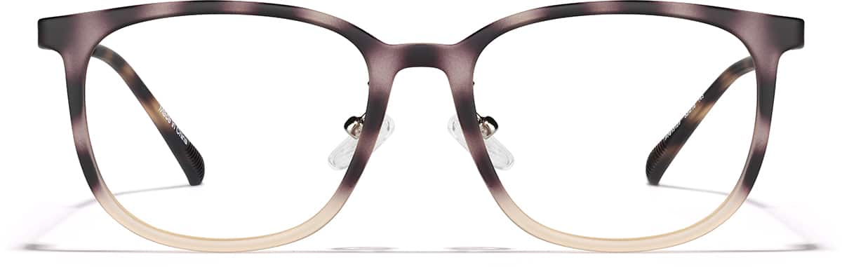 Front view of Square Glasses P7813125 in Coral