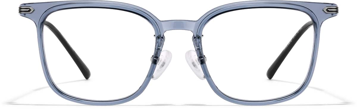 Front view of Square Glasses P7816812 in Gray
