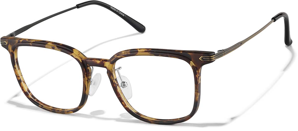 Angle view of Square Glasses P7816825 in Tortoiseshell