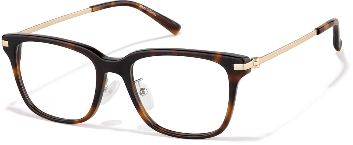 Angle view of Square Glasses P7818225 in Tortoiseshell
