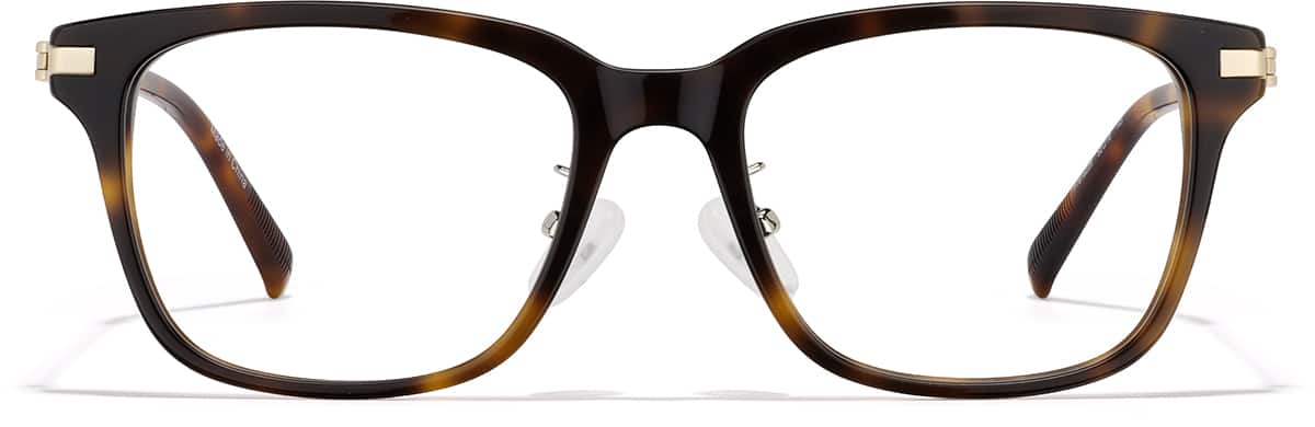 Front view of Square Glasses P7818225 in Tortoiseshell