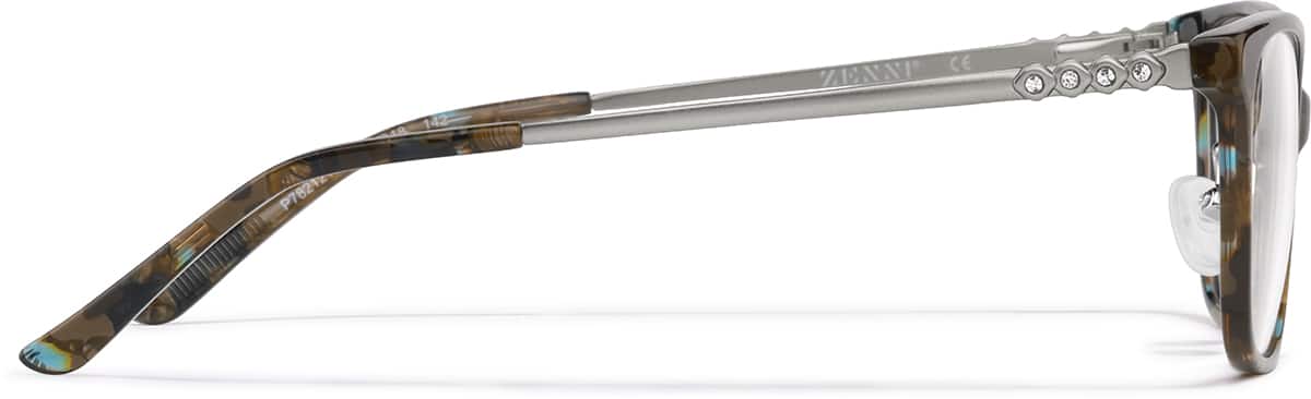 Side view of Square Glasses P7821215 in Brown