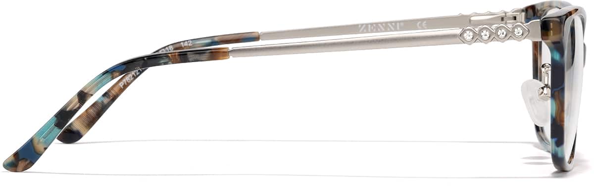 Side view of Square Glasses P7821216 in Blue Tortoiseshell