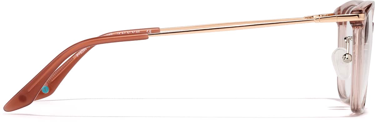 Side view of Square Glasses P7839919 in Champagne Pink