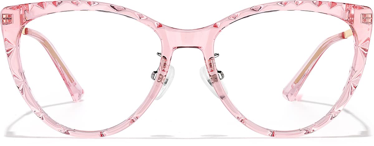 Front view of Cat-Eye Glasses P7841719 in Pink