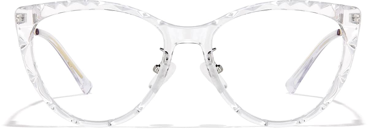 Front view of Cat-Eye Glasses P7841723 in Clear