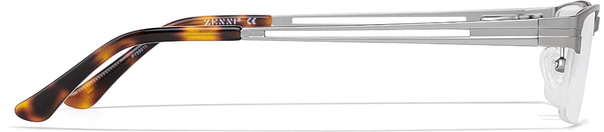 Side view of Rectangle Glasses P799011 in Silver