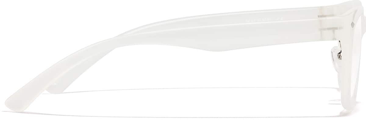 Side view of Glow-in-the-Dark Rectangle Glasses P8111023 in Clear