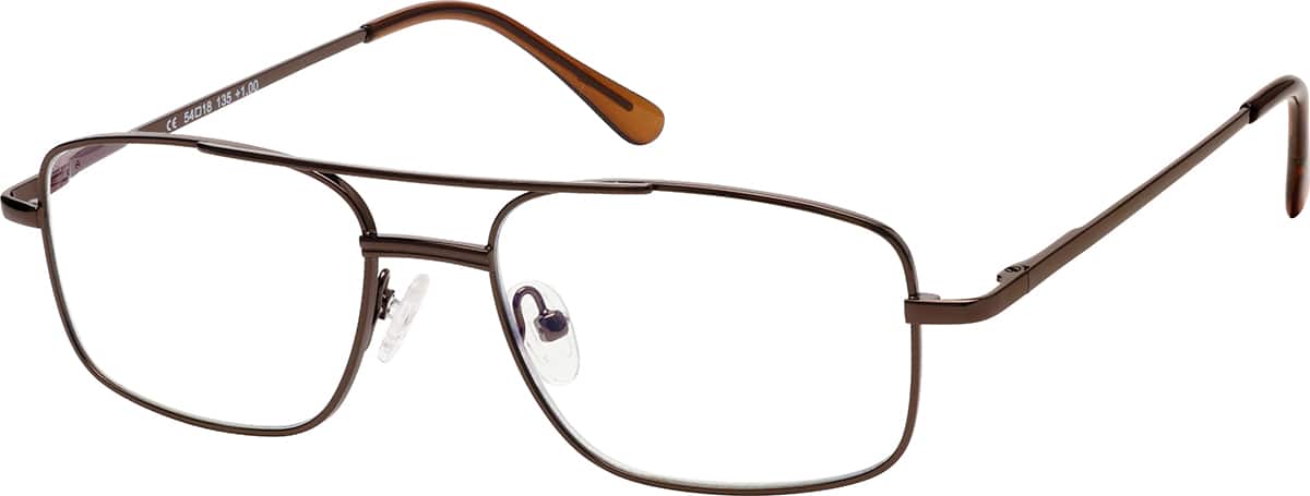 Angle view of Aviator Reader R006015050 in Brown