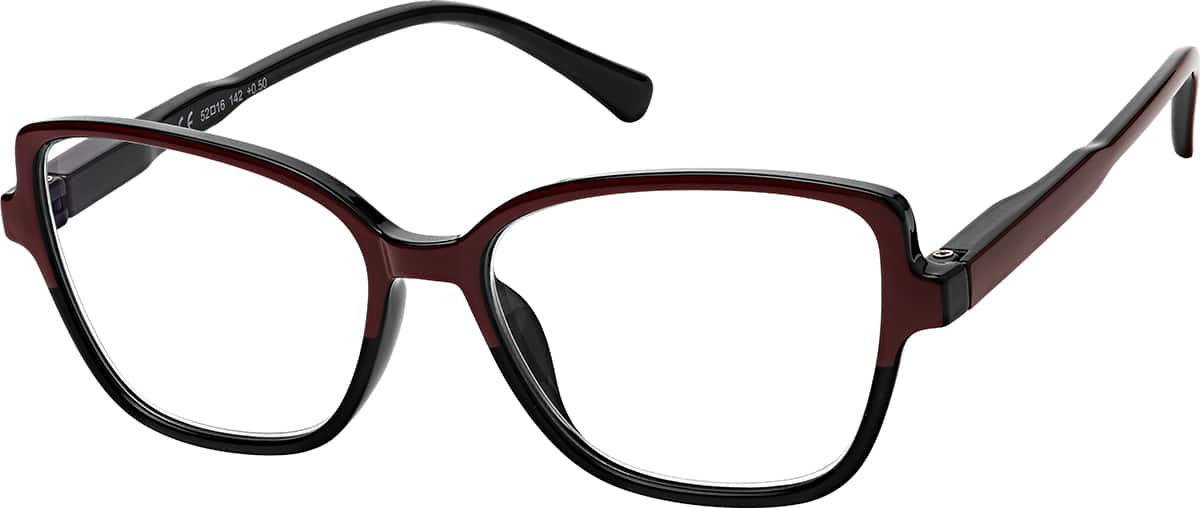 Angle view of Cat-Eye Reading R007618150 in Red