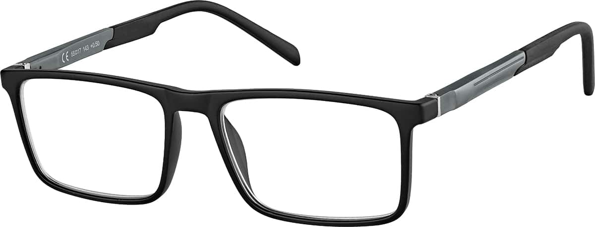 Angle view of Rectangle Readers R008721225 in Black