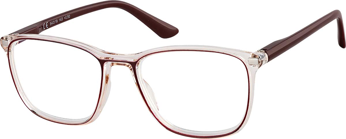 Angle view of Square Reading R009615050 in Brown