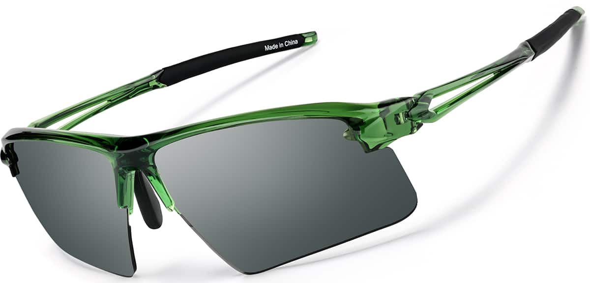 Angle view of Lentes de Sol deportivos envolventes T99982411 in Verde