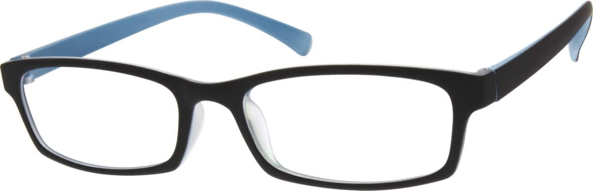 Black Flexible Plastic Full-Rim Frame #2025 | Zenni Optical Eyeglasses